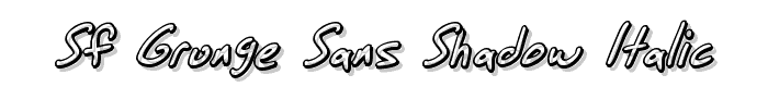 SF Grunge Sans Shadow Italic font